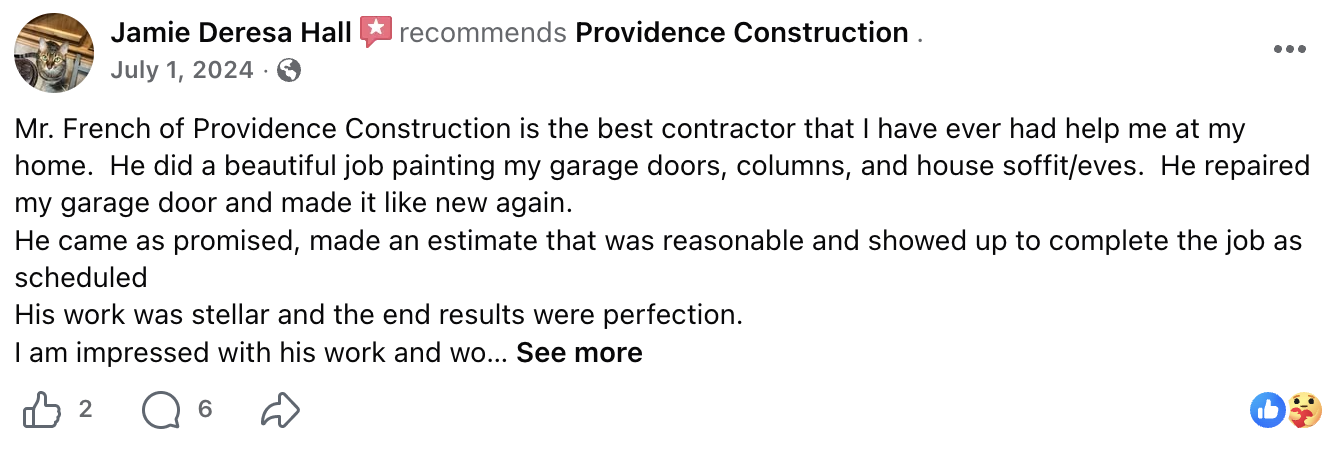 Facebook recommendation from Jamie Deresa Hall