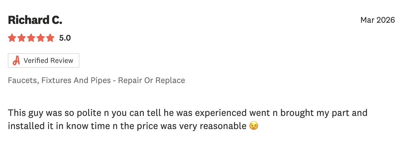 Angi verified review from Richard C.